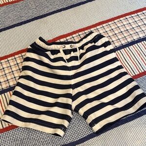 Hanna Andersson Women's Navy and White Striped Bermudas